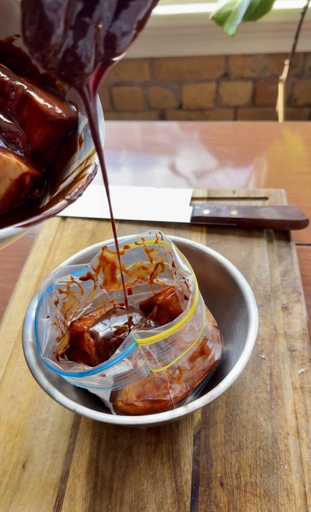 storing the pork for The Best Char Siu Pork (Red BBQ Pork) recipe by Sam Low